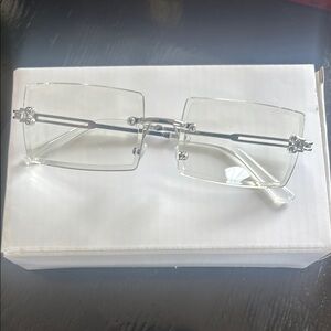 Stylish Clear Rimless Glasses
